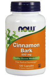 NOW Foods - Cinnamon Bark, 600mg - 120 caps - Nutri.se
